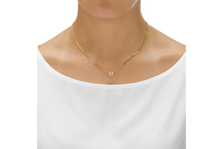 Подвеска из жёлтого золота без вставок