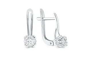 Серьги Малинки из белого золота с 18 бриллиантами