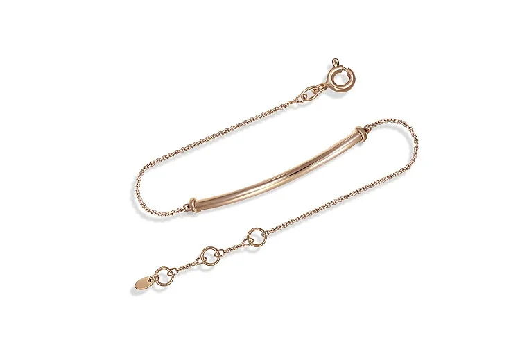 Браслет из красного золота без вставок