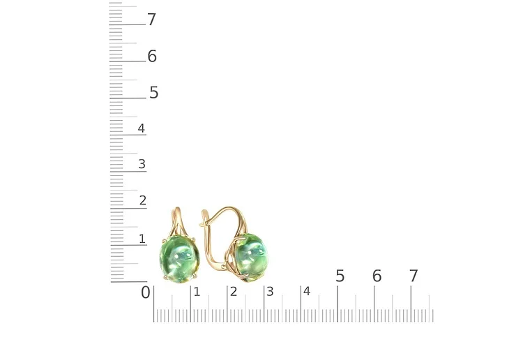 Серьги из жёлтого золота с 2 наноситалами