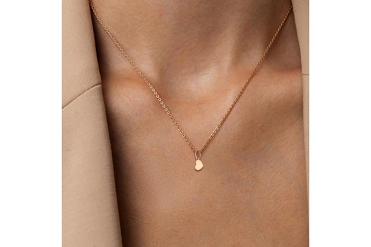 Подвеска Сердце из красного золота без вставок