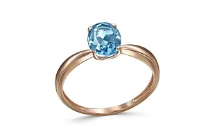 Кольцо из красного золота с топазом swiss