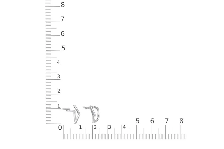 Серьги-пусеты из белого золота без вставок