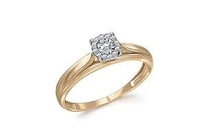 Кольцо из жёлтого золота с 13 бриллиантами