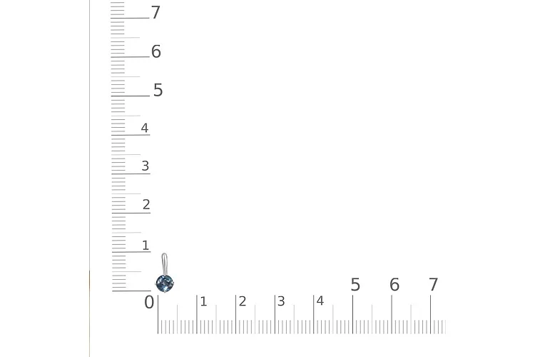 Подвеска из белого золота с топазом лондон