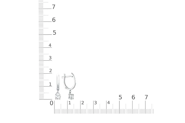 Серьги из белого золота с 2 муассанитами