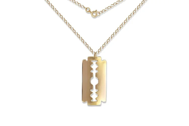 Колье Лезвие из жёлтого золота без вставок