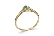 Кольцо из жёлтого золота с изумрудом