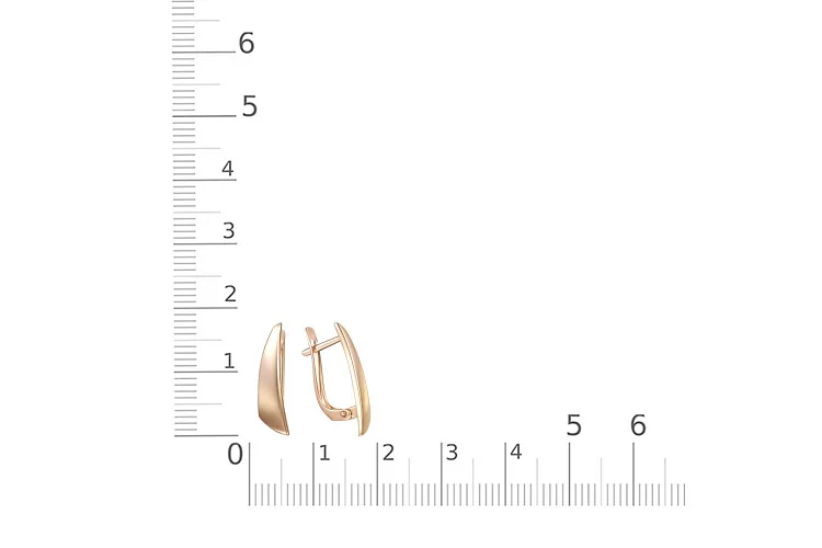 Серьги из красного золота без вставок