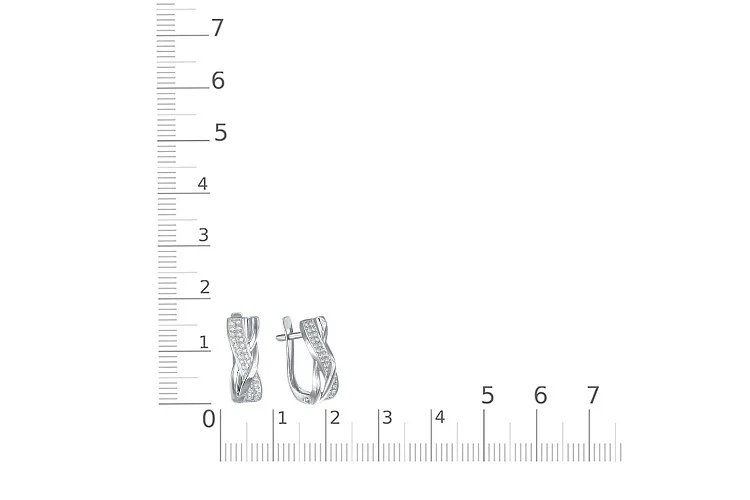 Серьги из белого золота с 50 бриллиантами