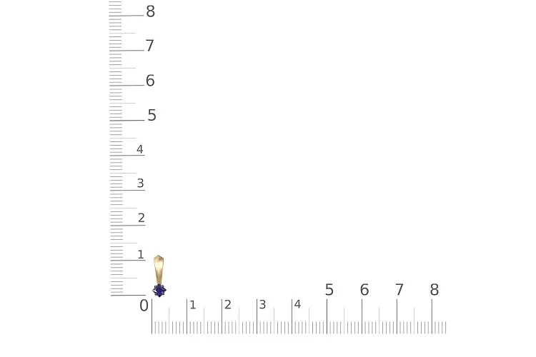 Подвеска из жёлтого золота с корундом