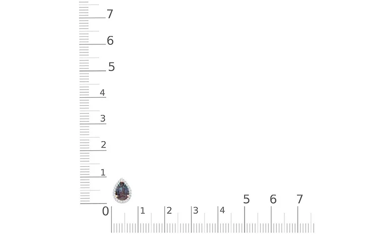 Подвеска из красного золота с александритом и 23 фианитами