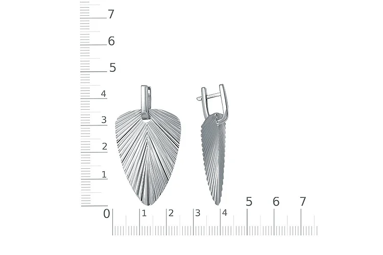 Серьги-трансформеры из белого золота без вставок