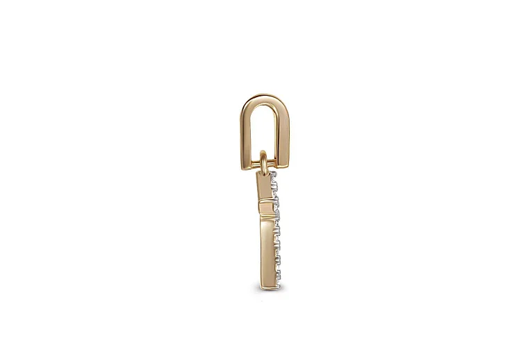 Подвеска Крест из жёлтого золота с 12 фианитами