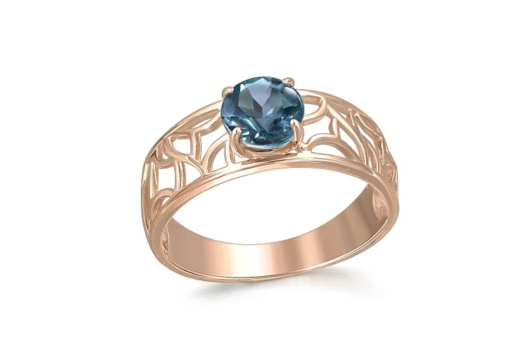 Кольцо из красного золота с топазом лондон