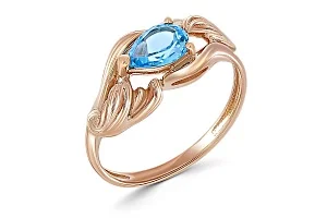 Кольцо из красного золота с топазом swiss