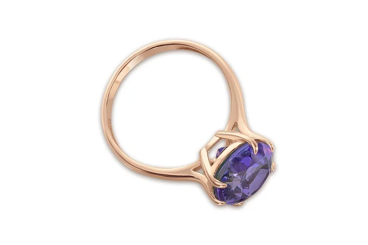 Кольцо из красного золота с наноситалом