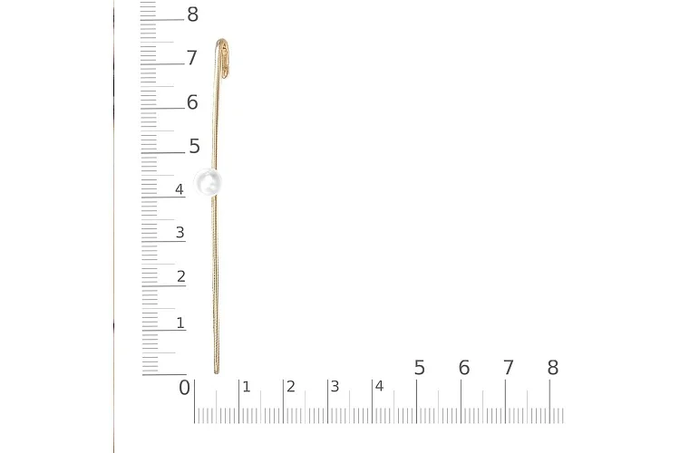 Серьга из жёлтого золота с жемчугом