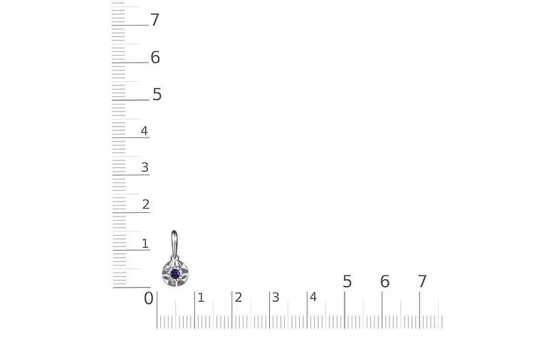 Подвеска из белого золота с корундом