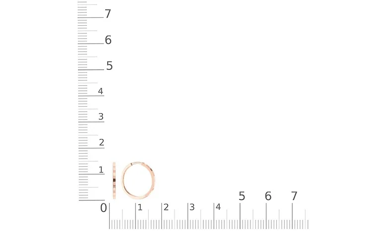Серьги-конго из красного золота без вставок