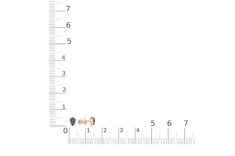 Серьги-пусеты из красного золота с 2 топазами лондон