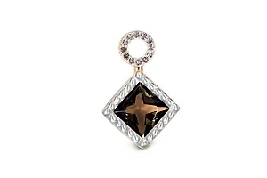 Подвеска Квадрат из красного золота с 13 раухтопазами