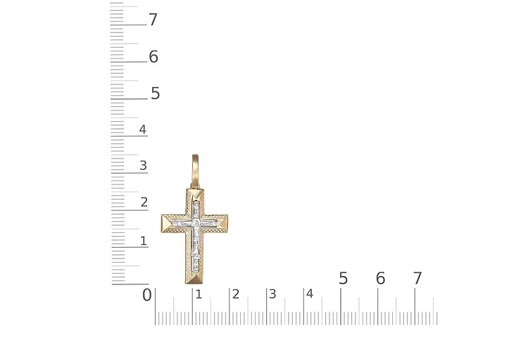 Крест из жёлтого золота без вставок