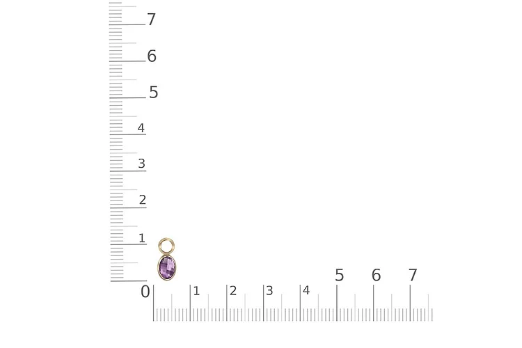 Подвеска серёг-трансформеров из жёлтого золота с аметистом