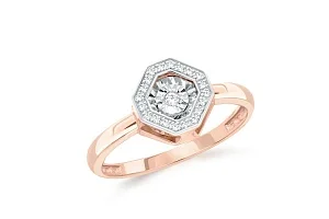 Кольцо из красного золота с 21 бриллиантами