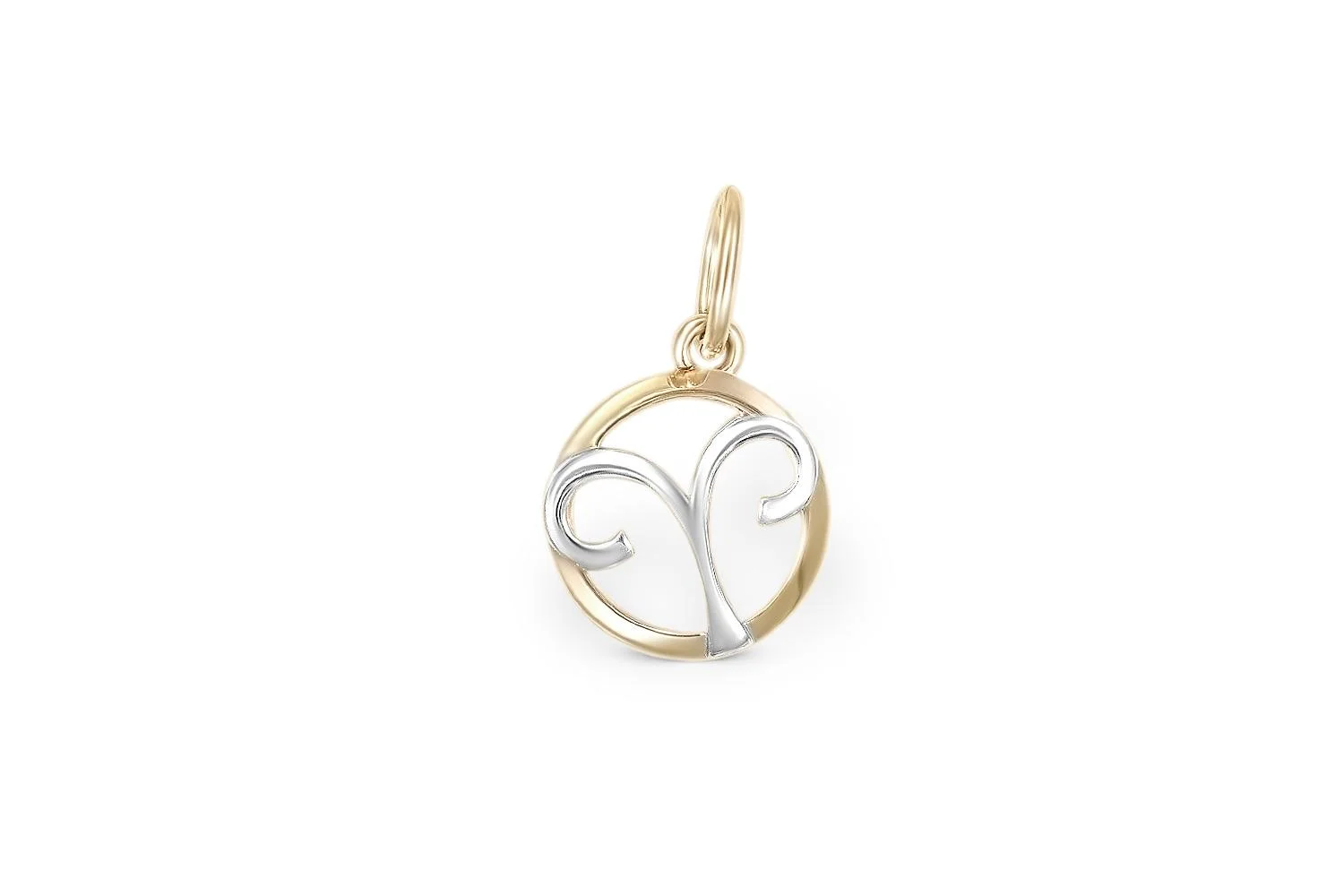 Подвеска Овен из жёлтого золота без вставок