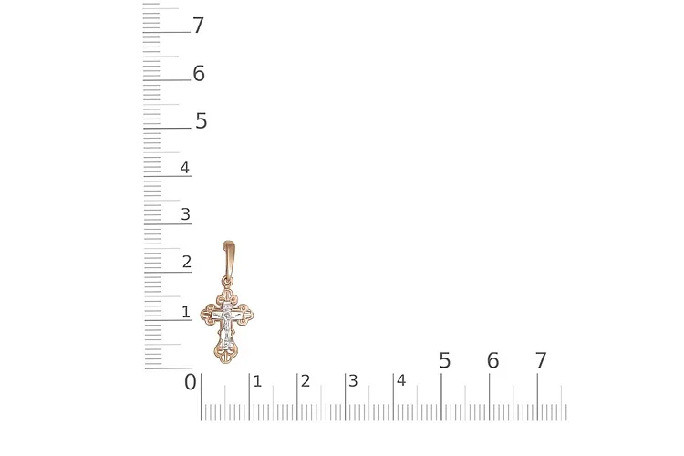 Крест из красного золота без вставок