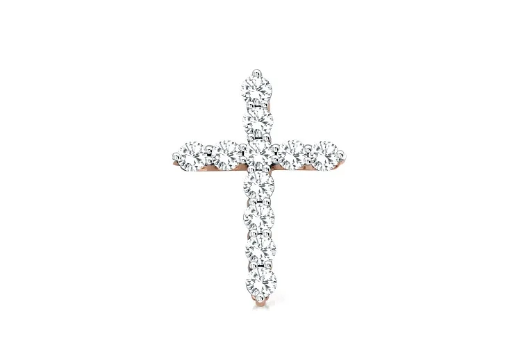 Крест Крест из красного золота с 11 муассанитами