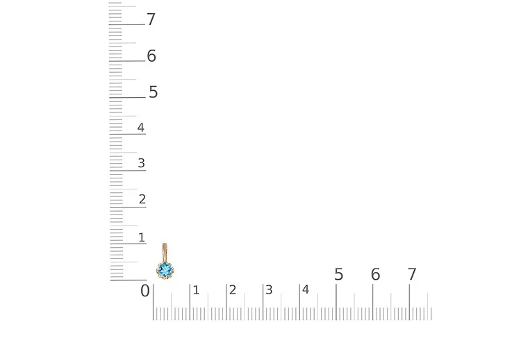Подвеска из красного золота с топазом swiss