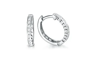 Серьги Дорожки из белого золота с 20 фианитами