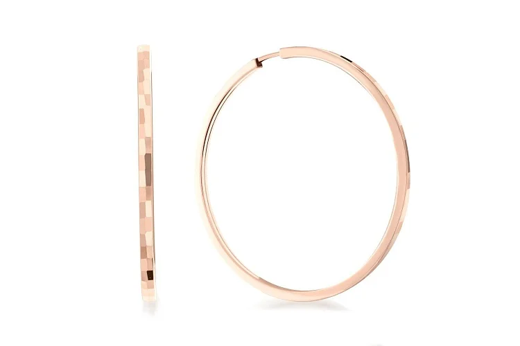 Серьги-конго из красного золота без вставок