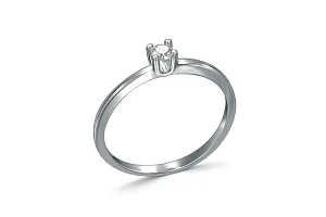 Кольцо из белого золота с бриллиантом