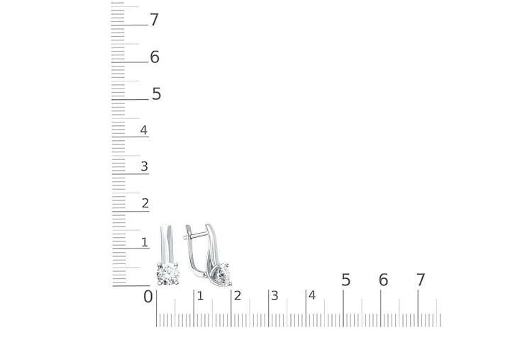 Серьги из белого золота с 2 муассанитами
