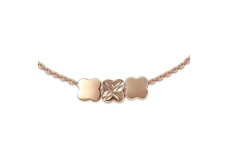 Колье Клевер из красного золота без вставок