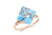 Кольцо из красного золота с топазом sky