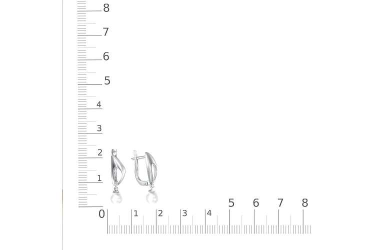 Серьги из белого золота с 2 жемчужинами