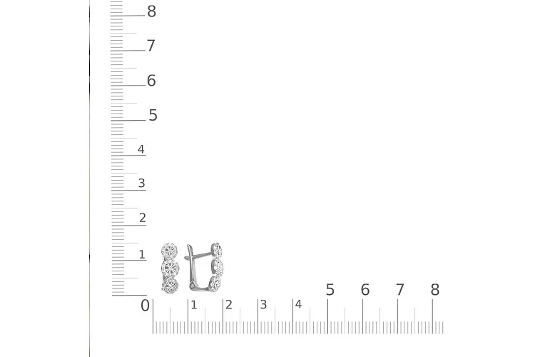 Серьги из белого золота с 62 бриллиантами