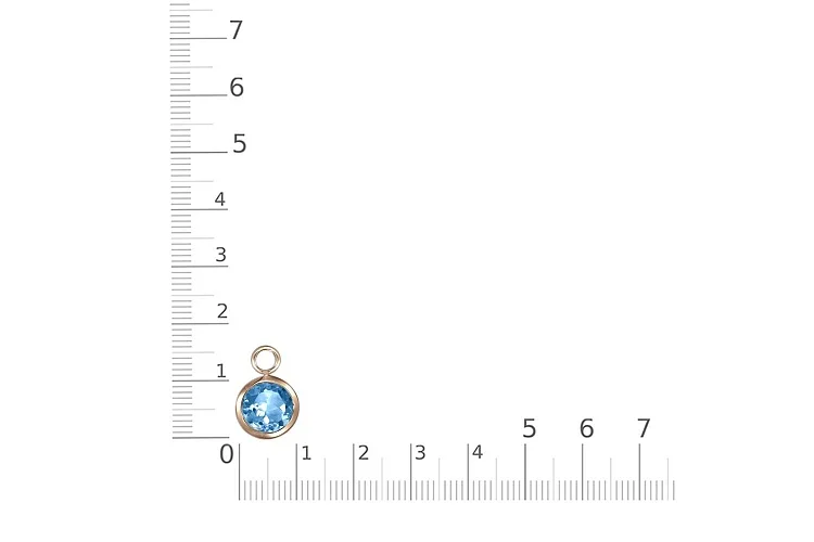 Подвеска серёг-трансформеров из красного золота с топазом swiss