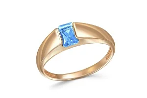 Кольцо из красного золота с топазом swiss