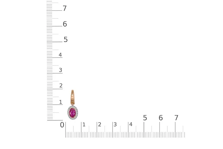 Подвеска из красного золота с сапфиром и 18 бриллиантами