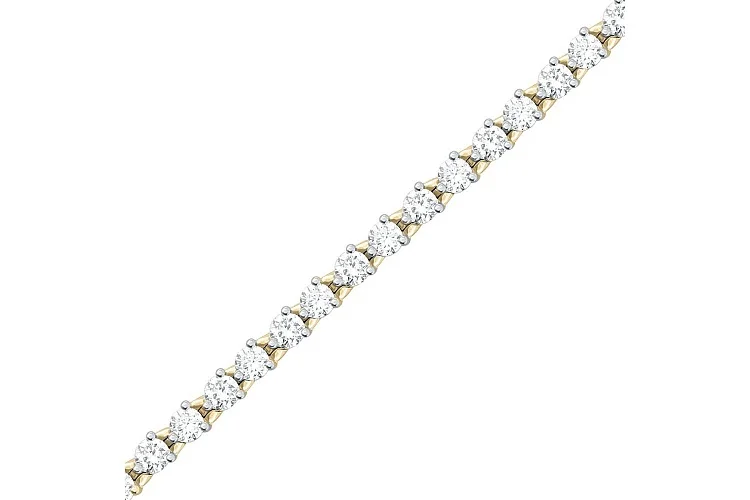 Браслет из жёлтого золота с 49 выращенными бриллиантами