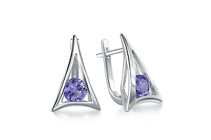 Серьги из белого золота с 2 наноситалами