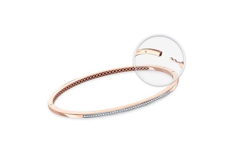 Браслет Дорожка из красного золота с 41 фианитами