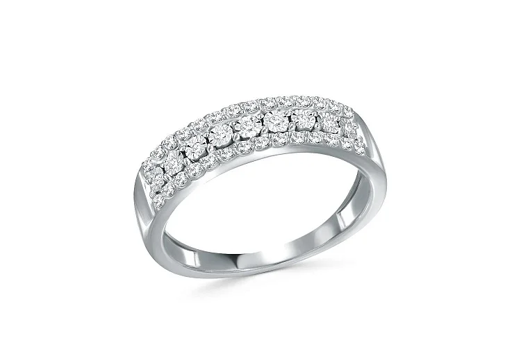 Кольцо Дорожка из белого золота с 37 бриллиантами