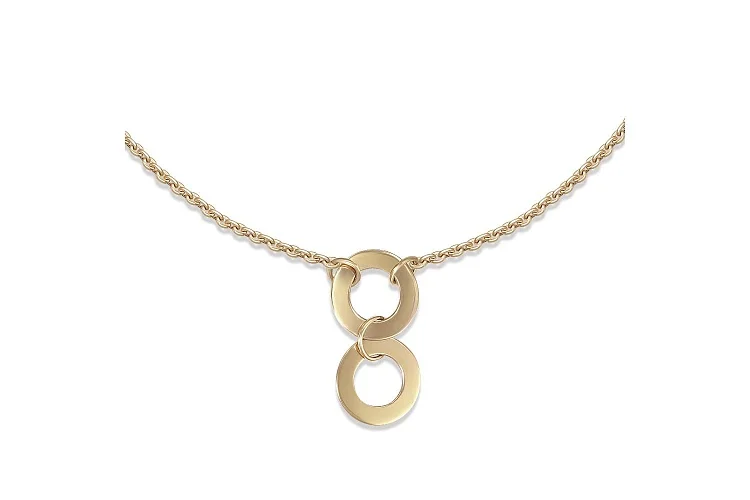 Колье Круг из жёлтого золота без вставок