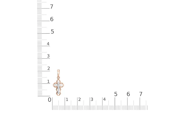 Крест из красного золота без вставок